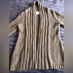 Natural Reflections Women's Long Sleeve Wool Blend Cardigan Sweater Olive Size M